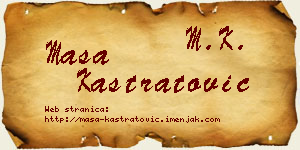 Maša Kastratović vizit kartica